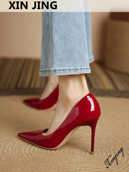 أحذية كعب عالي للنساء للموسم الخريفي/الشتوي، أحذية مكتبية عصرية سهلة الارتداء